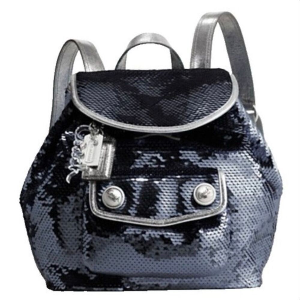 Coach vintage spotlight blue sequin Backpack minibag shoulder bag Y2K VTG